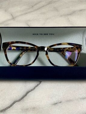 Warby Parker Women's Glasses Finch 252 Tortoise Blue Frame 52 18 140 Eyeglasses